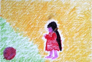 ...poisen playgrounds...art by Jutta Gabriel...(crayons on paper...