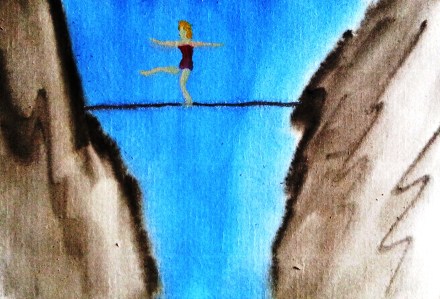 ...thin rope...art by Jutta Gabriel...(watercolors on paper)...