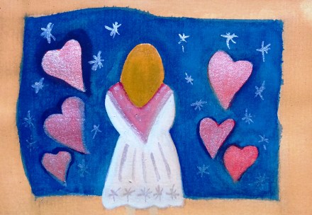 ...love never ends...art by Jutta Gabriel...(watercolors on paper)...