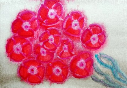 ...love flowers...art by Jutta Gabriel...(watercolors on paper)...