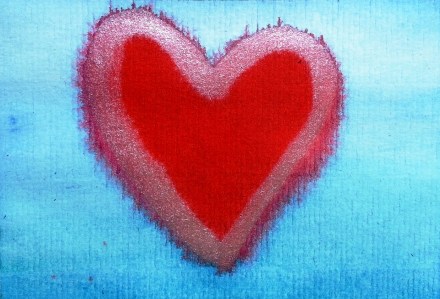 ...one heart...art by Jutta Gabriel...(watercolors on paper)...