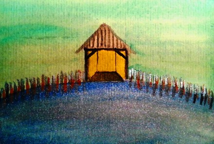...boathouse...art by Jutta Gabriel...(watercolors on paper)...