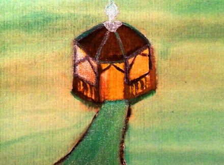 ...teahouse...art by Jutta Gabriel...(watercolors on paper)...